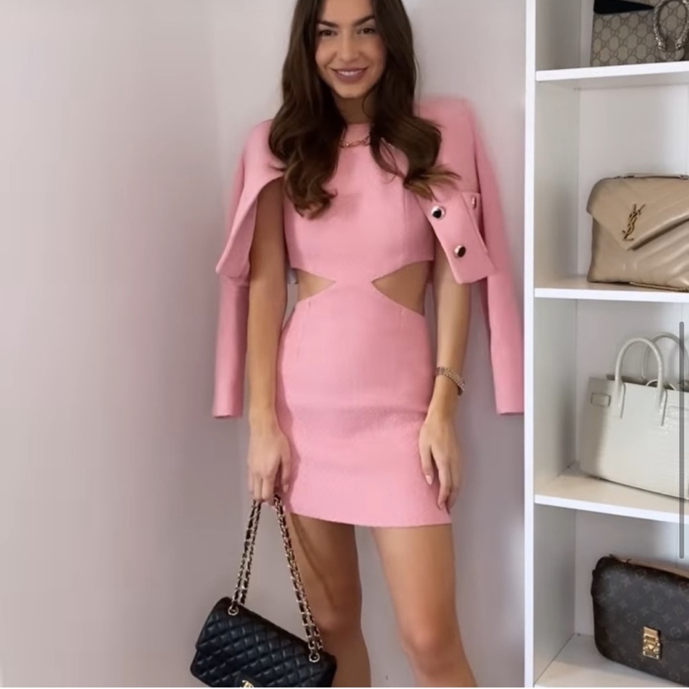 Mango 2022 season collection tweed dress + blazer set